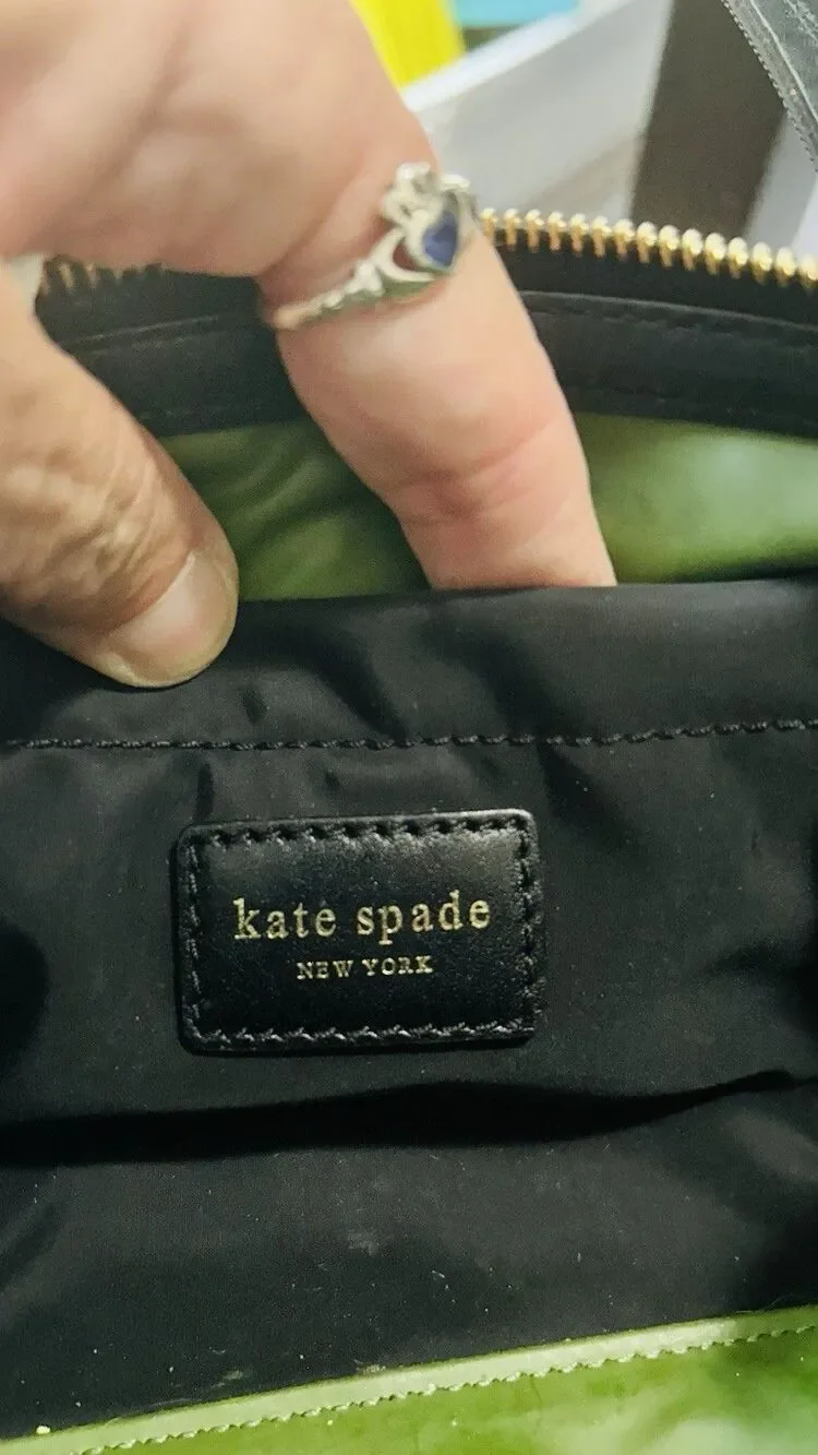 Kate Spade NY Black & Green Nylon Lightweight Shoulder Bag